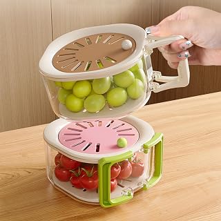 2-in-1 Extendable Handle Strainer and Storage Container - Fancy Multi-Function Kitchen Tool with Adjustable Lid Kitchen Colander Set Coffee Color