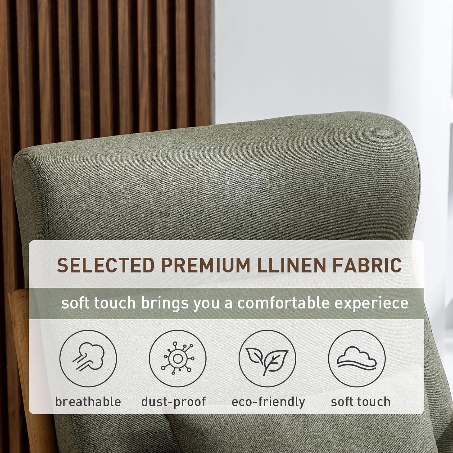 Close-up of the chair's leg with an additional foot pad to prevent slipping and scratching