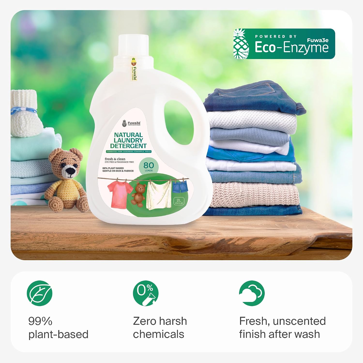 Fuwa3e Natural Floor Cleaner & Laundry Detergent Bundle