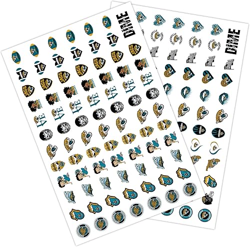 Miniatura 1 de DXH Nail CO Jacksonville Florida Fun - Calcomanías de uñas de fútbol americano para transferencia de agua, diseño de uñas deportivo, elegante,