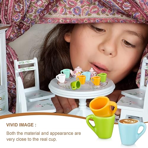 Miniatura 7 de 20 tazas de café de cerámica, tazas de té, casa de muñecas, miniaturas, alimentos, cocina, habitación, decoración de manualidades, accesorios