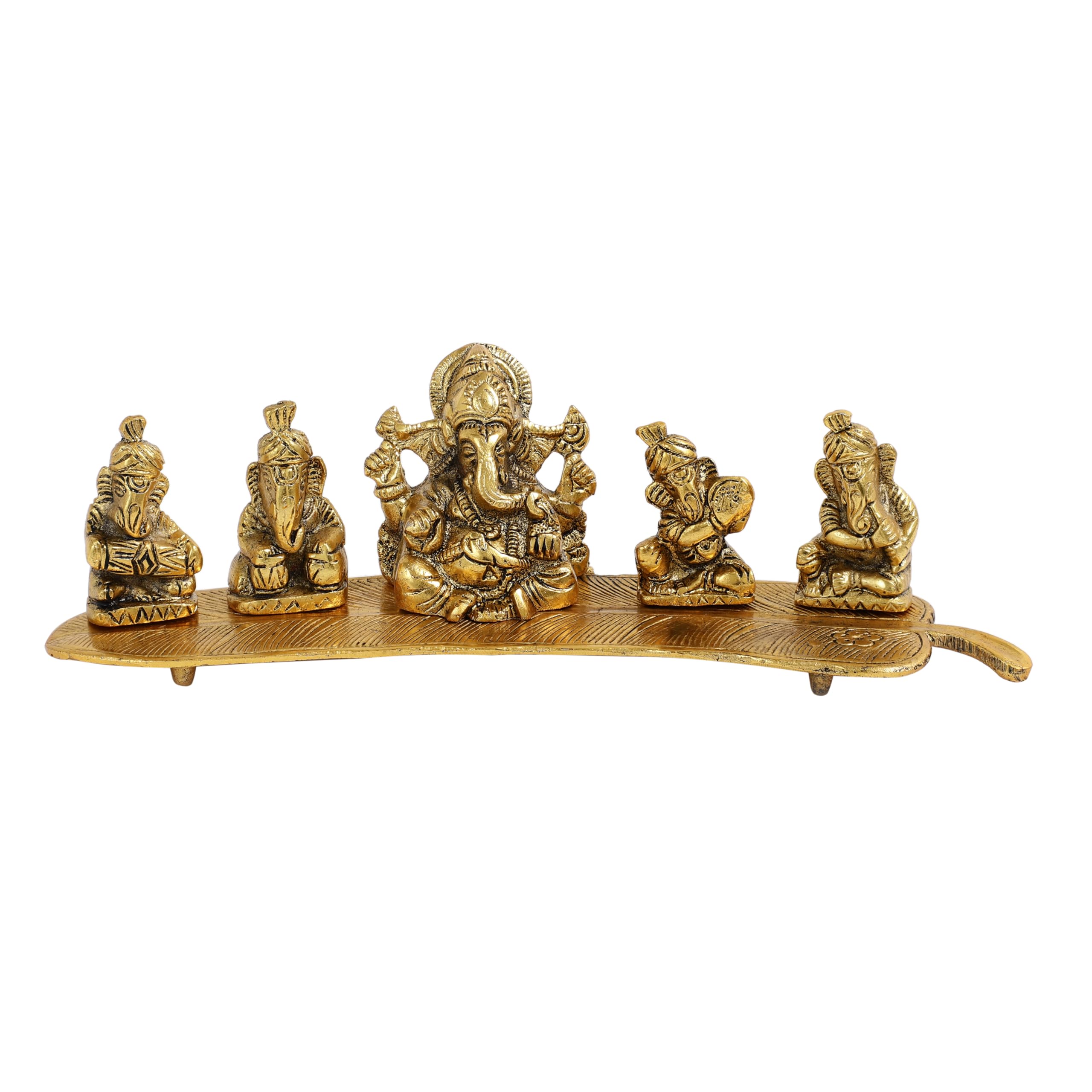 PURESTORY Idolo Ganesh per la casa con scatola regalo in velluto rosso | Idolo di Ganesha per la decorazione della casa | Idolo di Ganesh con flauto | Decorazione per la casa, sala Pooja, tavolo da