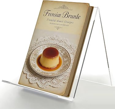 8.5x11 Clear Acrylic Book Stand Easel for Cookbook, Tablet & Vinyl | No Assembly Needed | 5mm Thick Clear Acrylic Display | Non-Slip Base | Fits 8.5x11" Cookbooks, Tablets, Vinyl & More