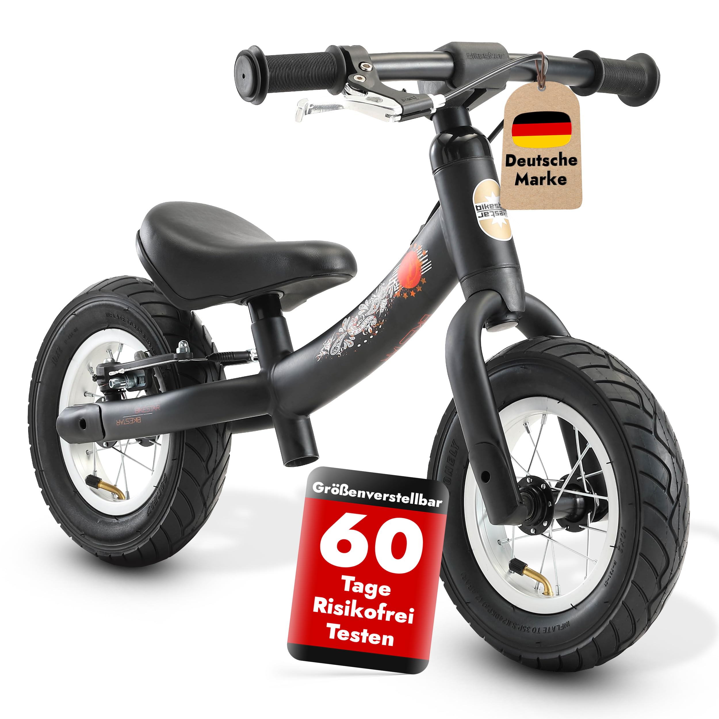 BIKESTAR Kinder Laufrad Lauflernrad Kinderrad für Jungen und Mädchen ab 2-3 Jahre | 10 Zoll Sport Kinderlaufrad | Risikofrei Testen