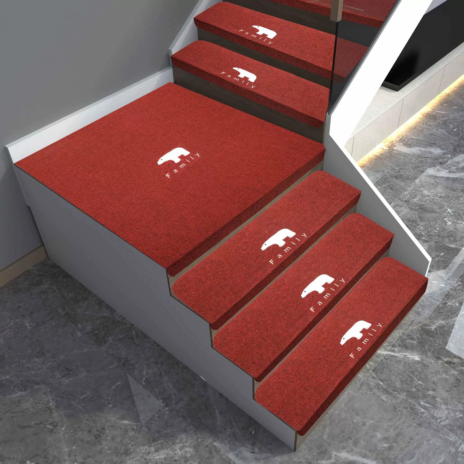 15pcs Tapis Marche Escalier Tapis Escalier Antidérapant Sécurité avec Adhésif Marchettes d'escalier Antidérapant escalier Tapis d'escalier