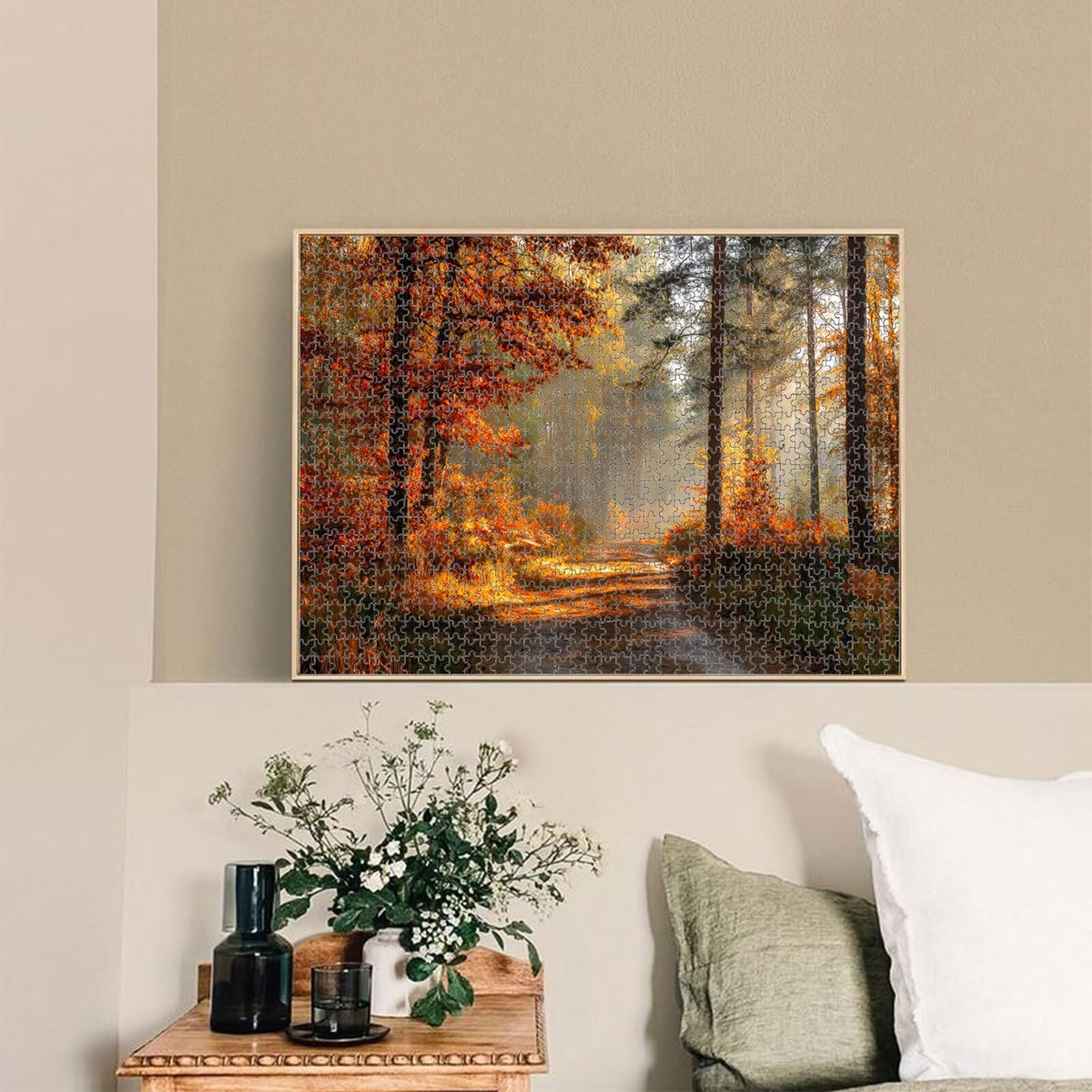 1500 elementów, puzzle dla dorosłych, jesień i las, wytrzymałe drewniane