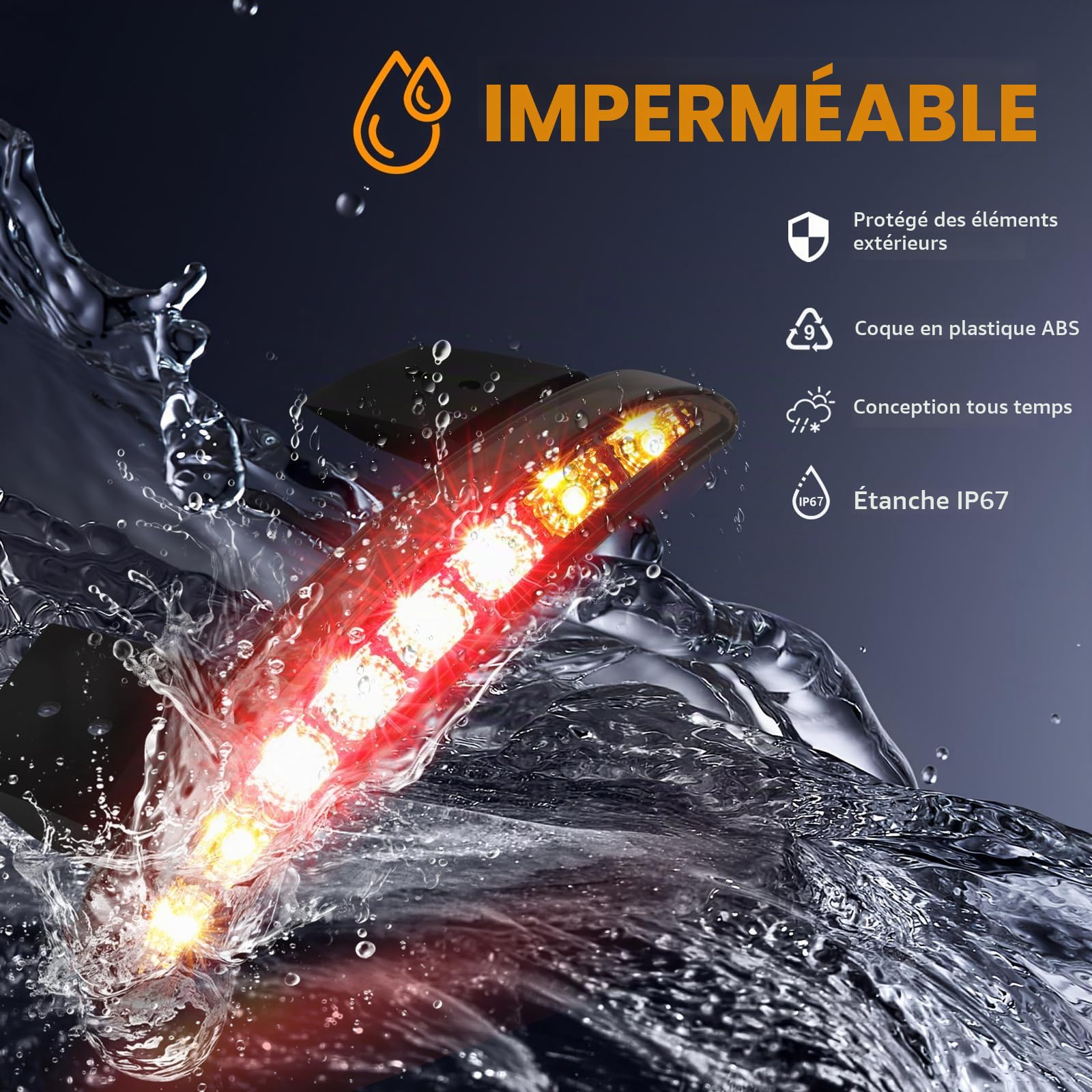 DREAMIZER Feu arrière à LED de moto, clignotant, Fumée de moto hachée Plaque de bord de garde-boue arrière Feu Licence pour Sportster XL883N 1200N XL1200V XL1200X