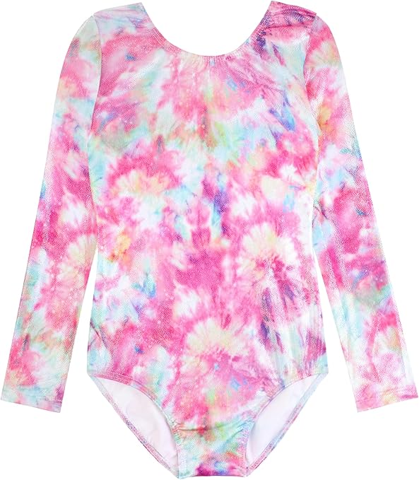 HOZIY Long Sleeve Leotards for Girls Gymnastics Kids Toddler Tumbling Outfits Floral Unicorn Galaxy Rainbow Stripe Pattern
