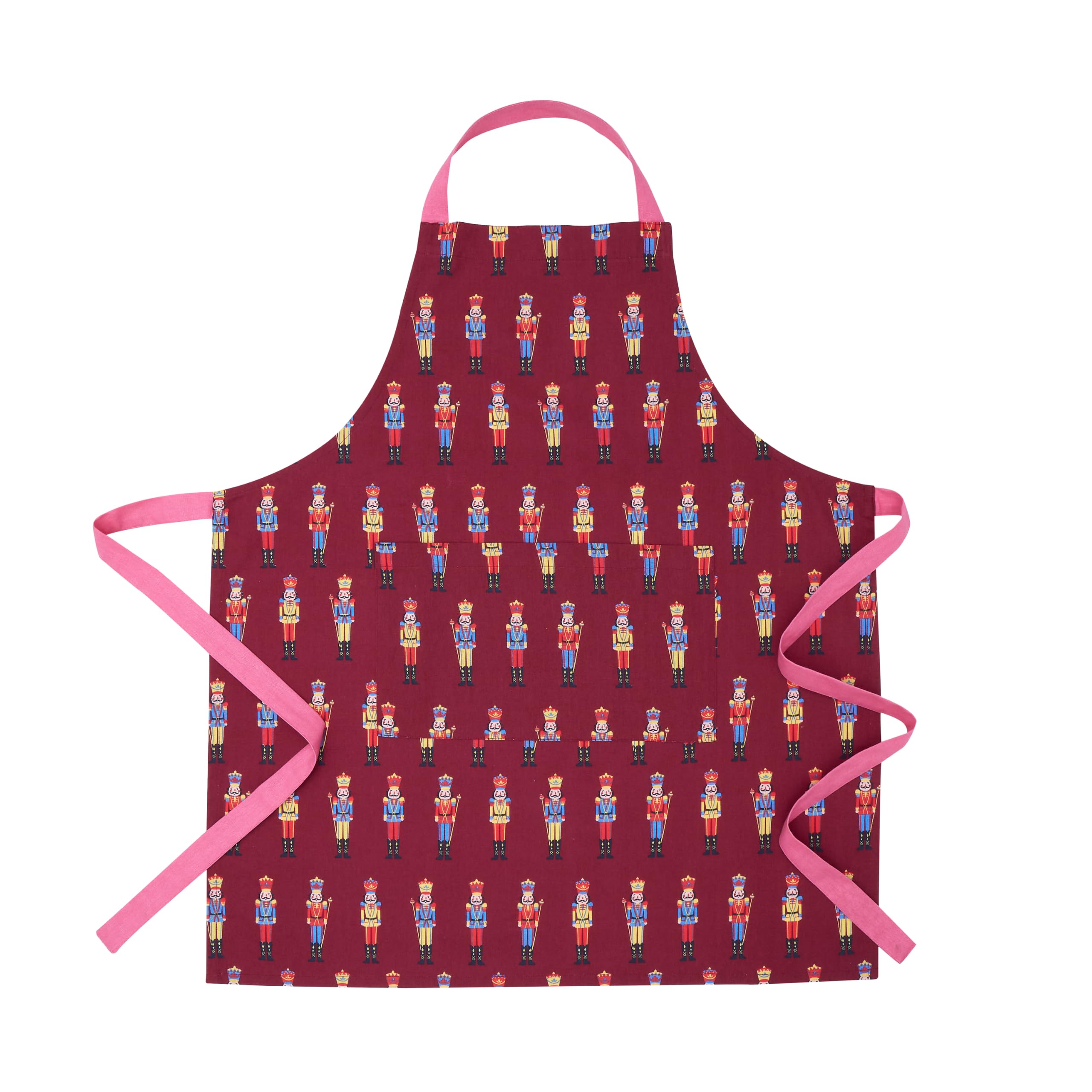 Catherine Lansfield 'Christmas Nutcracker' Cotton Kitchen Adult Apron in Plum