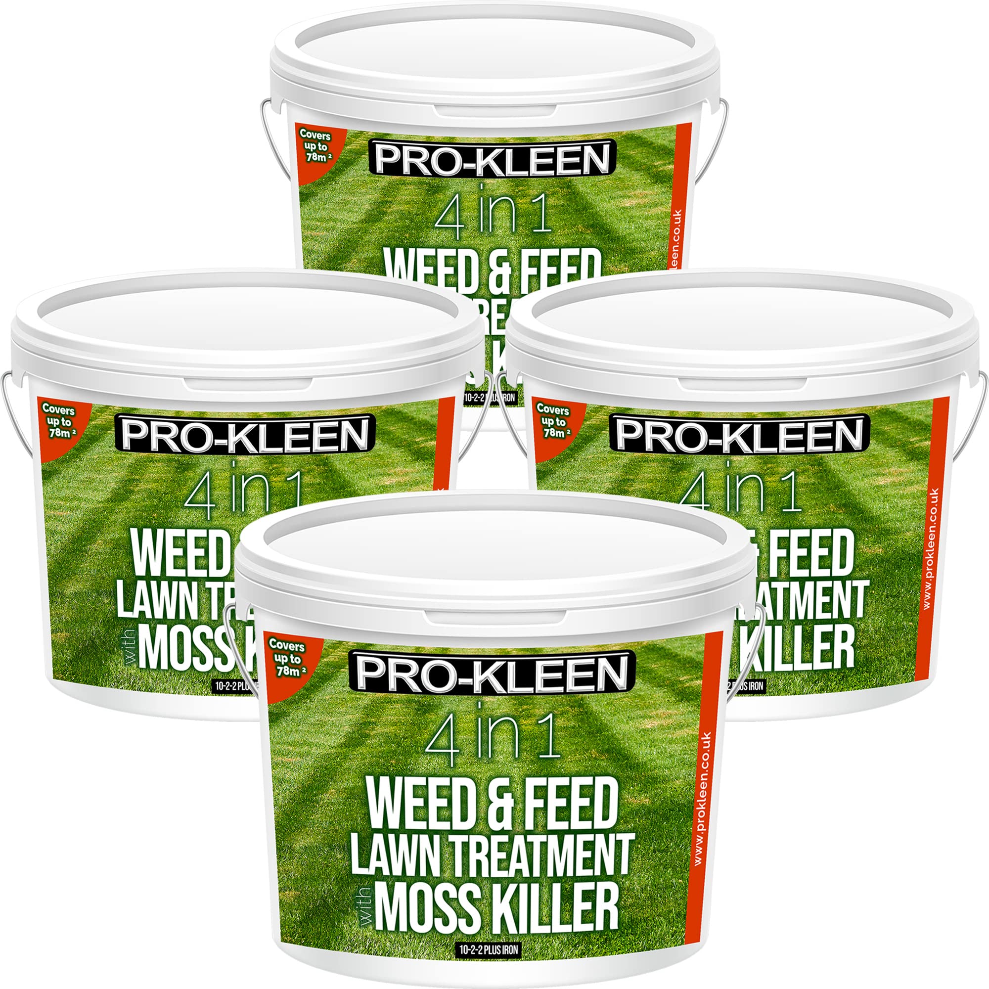 ProKleen 4 in 1 Weed and Feed Lawn Treatment with Moss Killer Greens