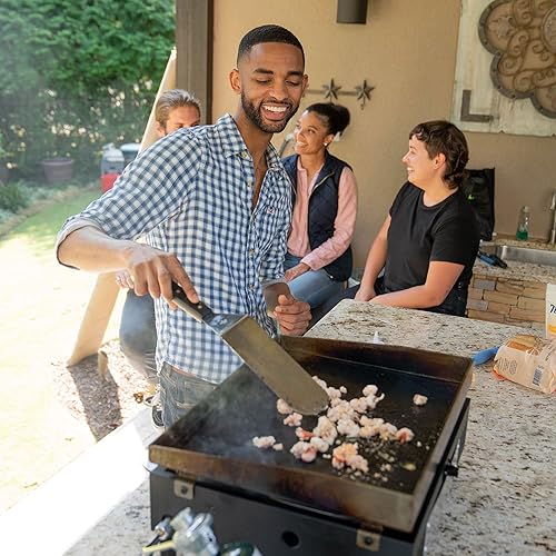 Miniatura 5 de Razor Griddle GGT2160M Outdoor 1 quemador portátil LP gas propano parrilla con encendido para barbacoa cocinar y freír, negro (acero inoxidable)