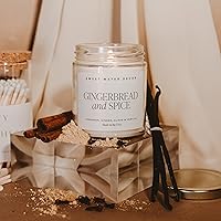 Vista 32 de Sweet Water Decor Sugar Cookies Candle - Sugar Cookies, Vanilla, and Buttercream Scented Soy Christmas Candles and Decor for Home - 9oz. Clear Jar