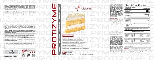 Miniatura 2 de Metabolic Nutrition Protizyme 100 proteína de suero en polvo alta proteína baja en carbohidratos proteína de suero bajo en grasa enzimas digestivas