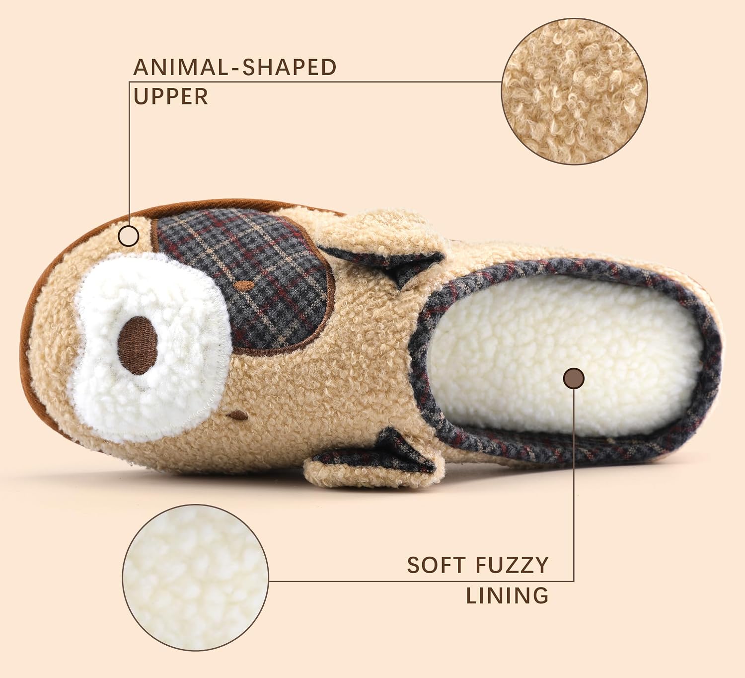 NHU Men's Cozy Memory Foam House Slippers Indoor Outdoor Non-Slip Durable Outsole