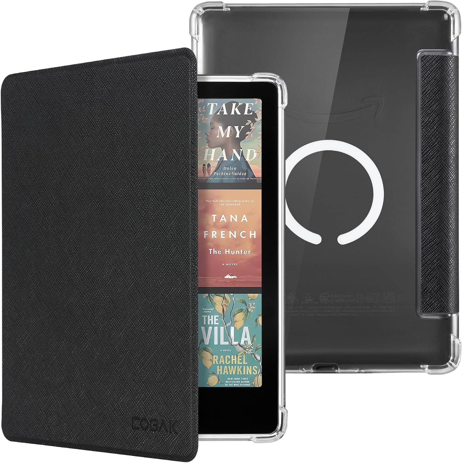 CoBak Magnetic Case for 7" Kindle Paperwhite 12th Gen 2024 and Kindle Colorsoft - Compatible with iPhone MagSafe, for Samsung/Belkin/Anker Wireless Charging Pads, Clear Back Cover, Auto Sleep Wake