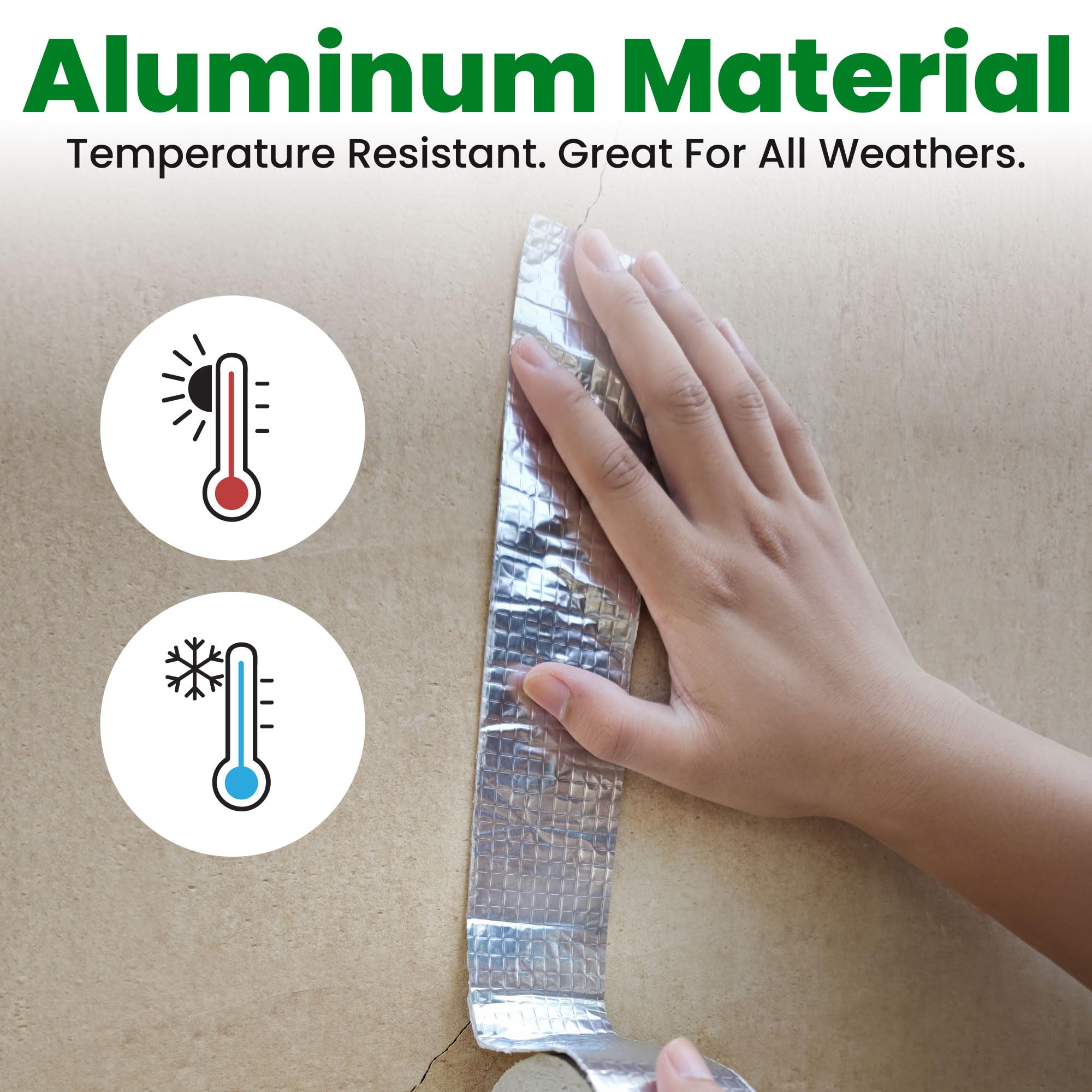 ECOHomes Cinta de butilo de aluminio, cinta de aluminio impermeable para fugas (20 pulgadas de ancho) | Cinta de sellado de butilo para techos, reparación de canalones, agujeros de canalón, tuberías