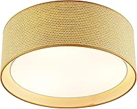 Vista 10 de WINGBO Lámpara de techo moderna de 15.7 pulgadas de montaje empotrado con 3 luces con tela y pantalla de doble tambor acrílica para dormitorio, sala