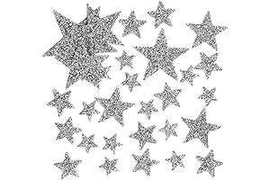 Mystical Silver Star Appliques: Shimmering Enhancements for Your Wardrobe