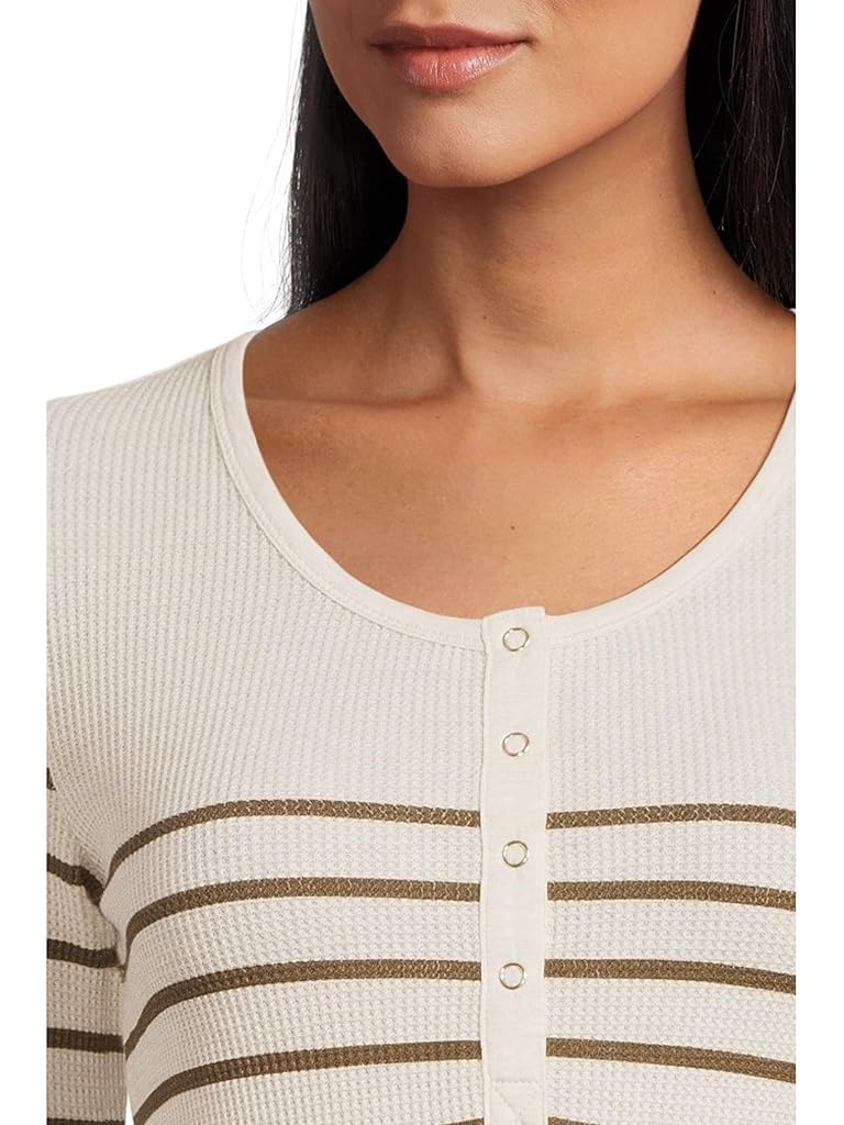 White Splendid Thermal Forevr Stripe Henley
