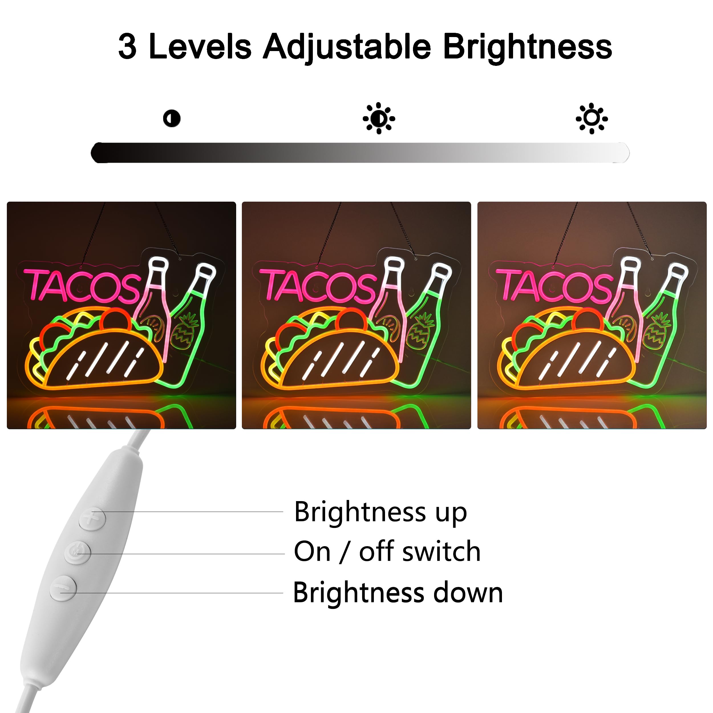 Amazon | CNBEYOUNG TACOS ネオンサイン 店舗用LED NEON SIGN 店