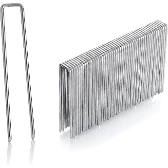 GardenMate 100 Galvanised Ground Anchors 100 mm Long 13 mm Wide Diameter 2.9 mm Mounting Anchors Ground Anchors for the Garden Made of Galvanised Steel Pegs for Attaching Weed Control Fabric Artificial Grass