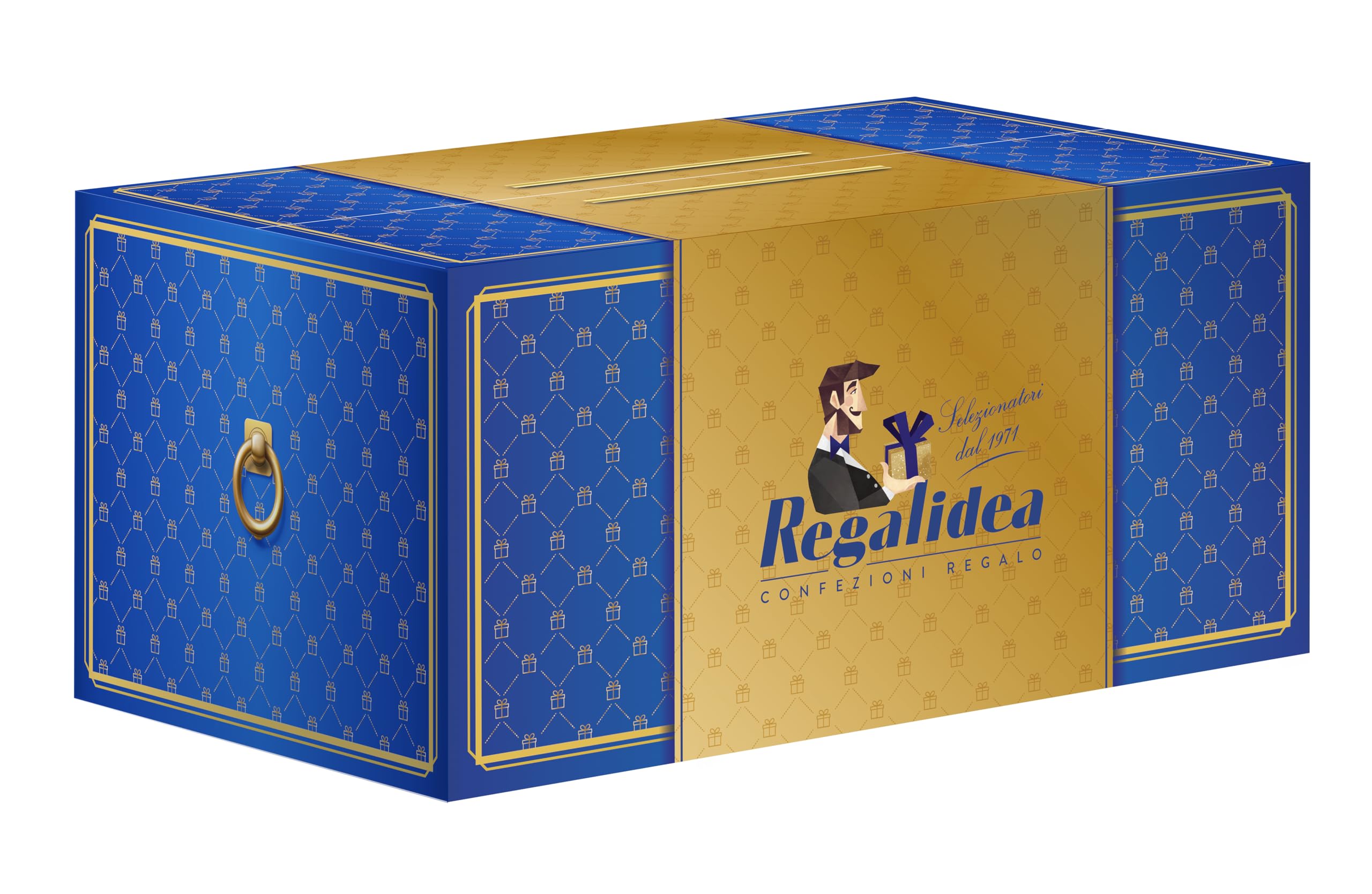 Cesto Natalizio Regalidea “Gran Regalo” con specialità Gastronomiche Tipiche di alta qualità - Confezione Regalo di Natale Gourmet da 17 Pezzi