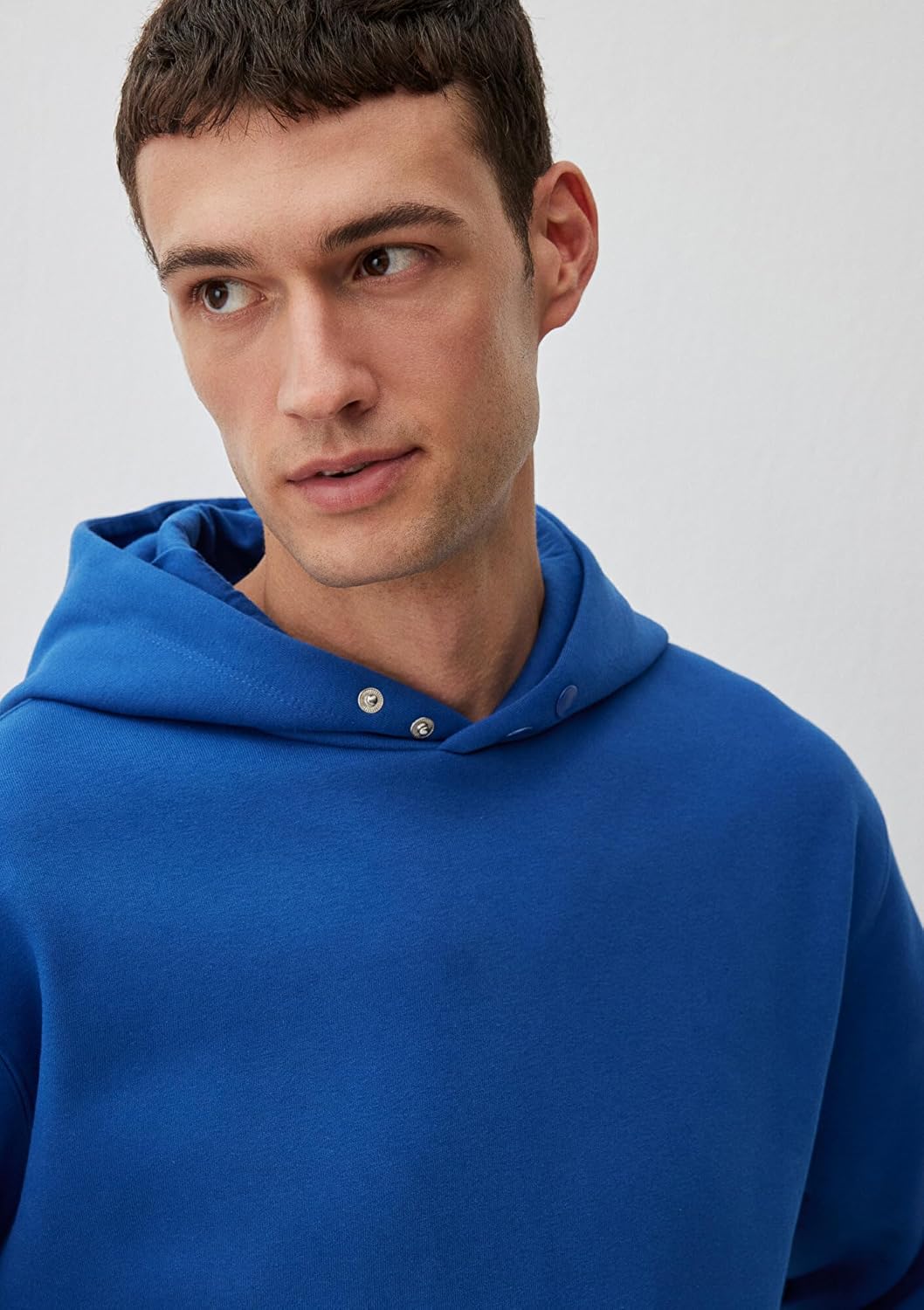 Snap-Button Hoodie in Electric Blue by Mavi