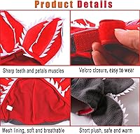 Vista 5 de Pet Demon Hat Costume Scary Halloween Dog Headband Demogorgon Costume Headgear Props Cosplay Outfits Cute Clothes for Small Medium Dogs Puppy Cat