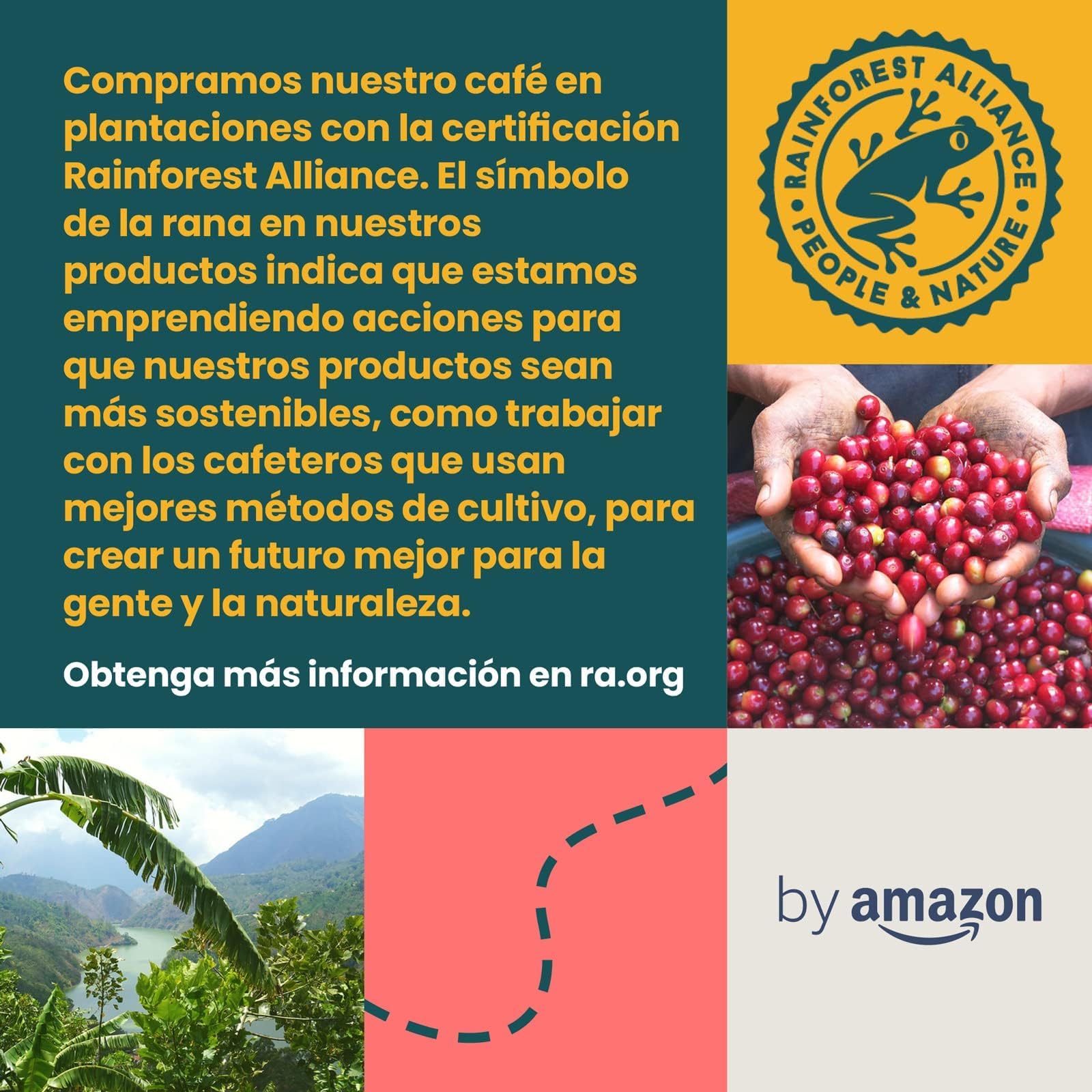 by Amazon Café Colombian tostado y molido, tueste medio, 227g