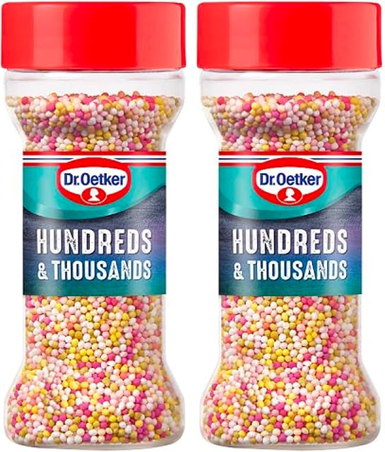 Hundreds Thousands Rainbow Cake Sprinkles Baking 65g x 2