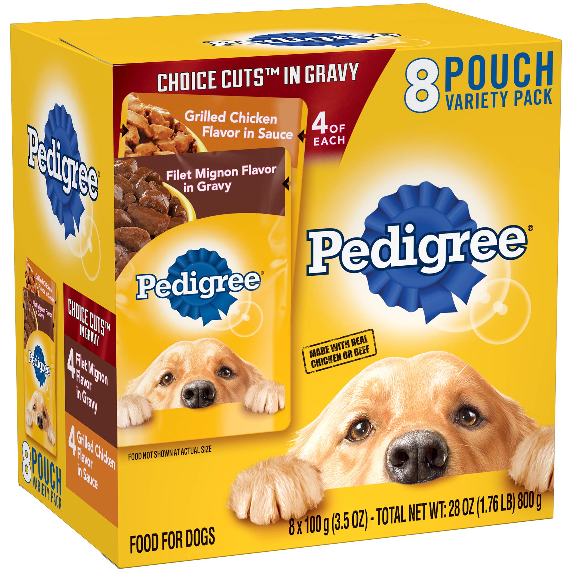 PEDIGREE Variety Wet Dog Food CUTS in Gravy 28 OZ - 0023100119261