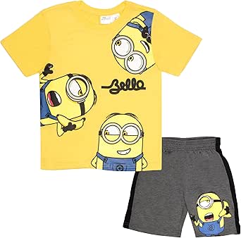 T-shirt Moi Moche Et Méchant Minions – Rouge – Manches Courtes – Garçon Taille L