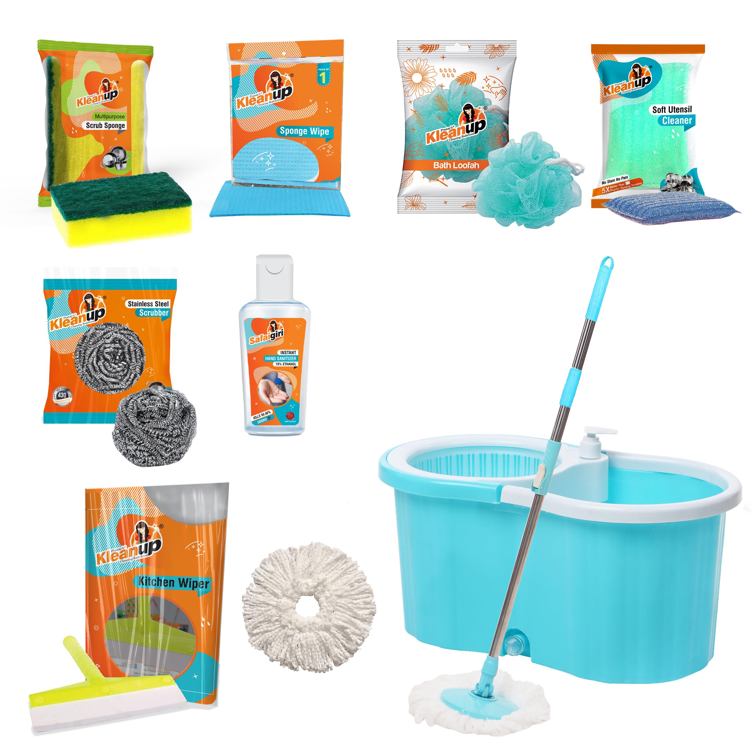 Spin Mop Bucket With 4 Wheels And 1Refill|Floor Cleaning|Mop Stick|Bucket Mop|Wiper|Steel Scrubber|Foam Pad|Loofah|Sponge Wipe|Hand Sanitizer|Scrub Sponge|Floor Cleaning Mop|Mop Bucket|Mopping Set|Mop (B0CLYCFN4W) Amazon Price History, Amazon Price Tracker
