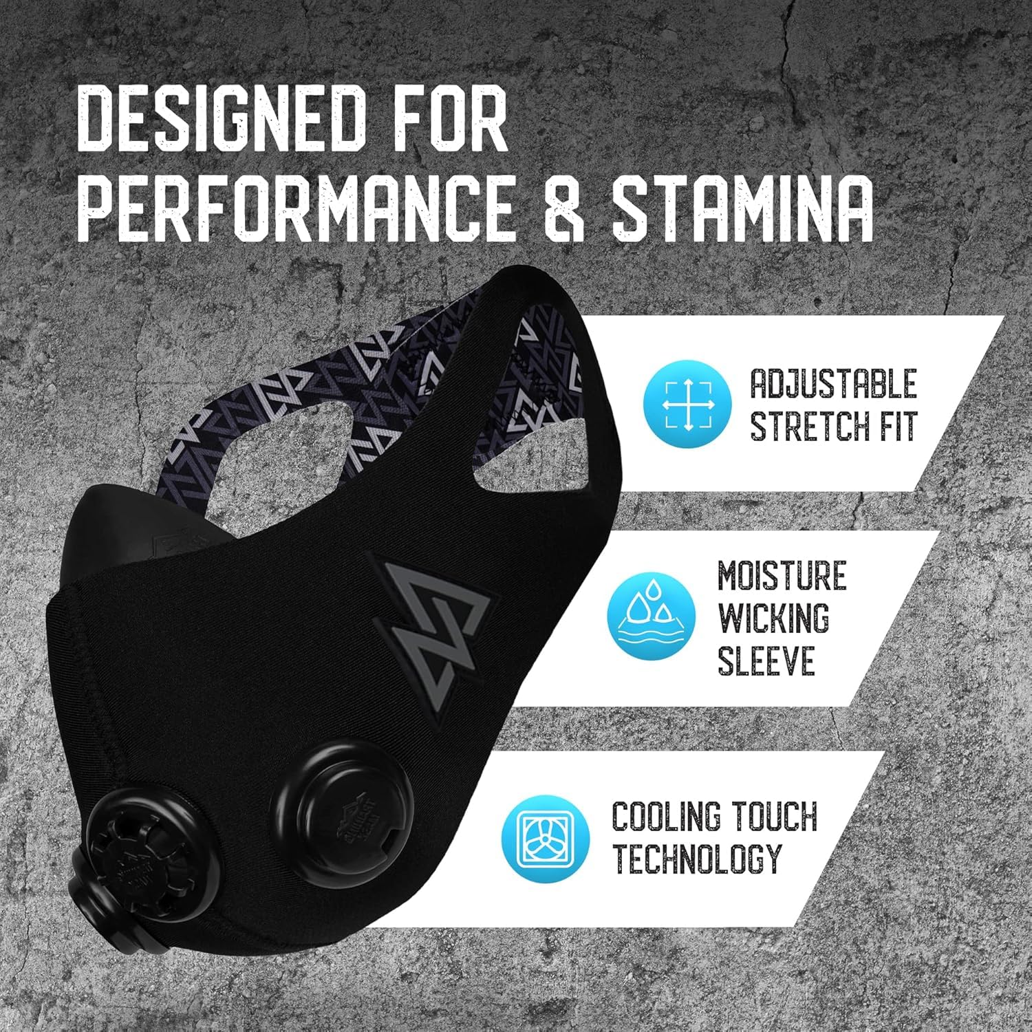 TRAININGMASK - 2.0 Multi brevettato con studi clinici – Maschera di allenamento elevation, maschera Endurance ad alta altitudine, maschera da corsa, maschera respiratoria
