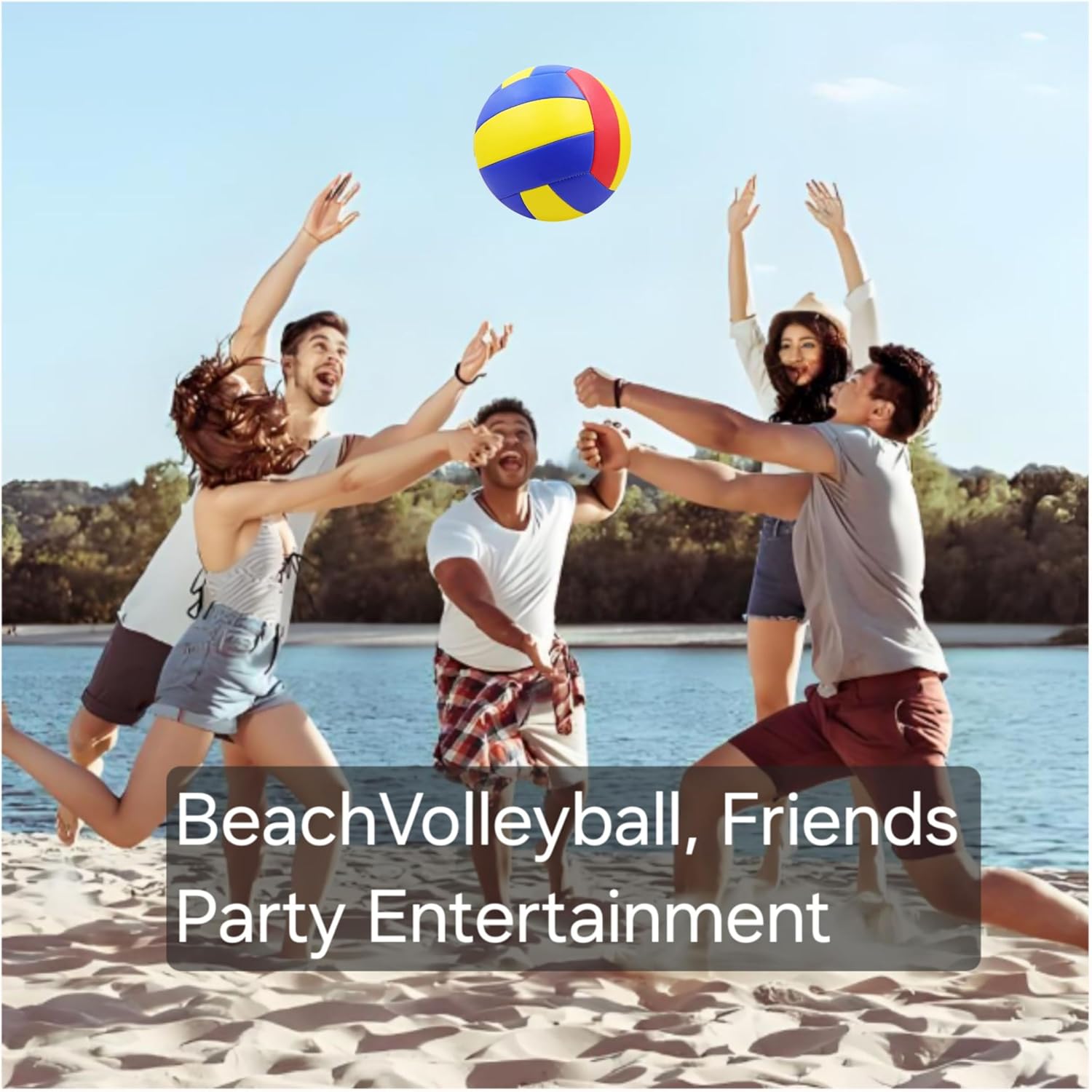 Official Size 5 Volleyball, Training Balls, Waterproof and Wear-Resistant, Beach Volleyball，Three Packs