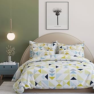 THE HOME STYLE Supersoft Glace Cotton Elastic Fitted All Around King Size Printed Double Bedsheet with 2 Pillow Cover & King Size Comforter/Duvet/Blanket (72"x78" + Comforter, Meadow Mist)