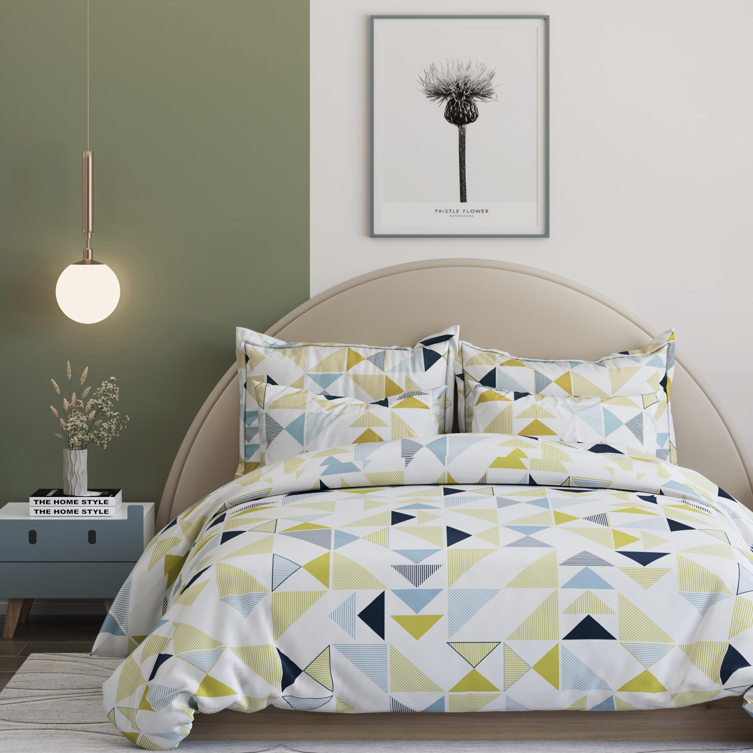 THE HOME STYLE Super Soft Glace Cotton King Size Double Bed AC Comforter ll Blanket ll Duvet for All Seasons/Weathers, Pack of 1 (Meadow Mist)
