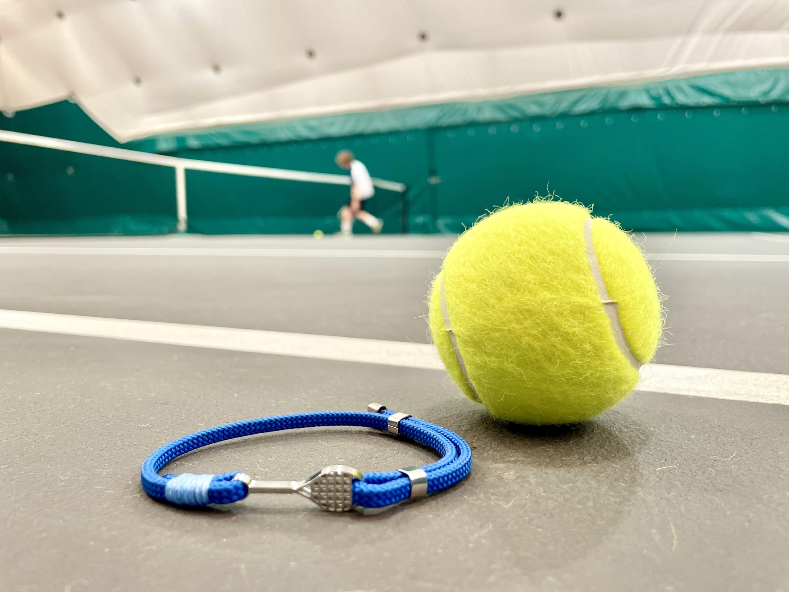 Aloha Bracciale Tennis Racchetta Idea regalo Uomo Donna Cordino Regolabile Acciaio
