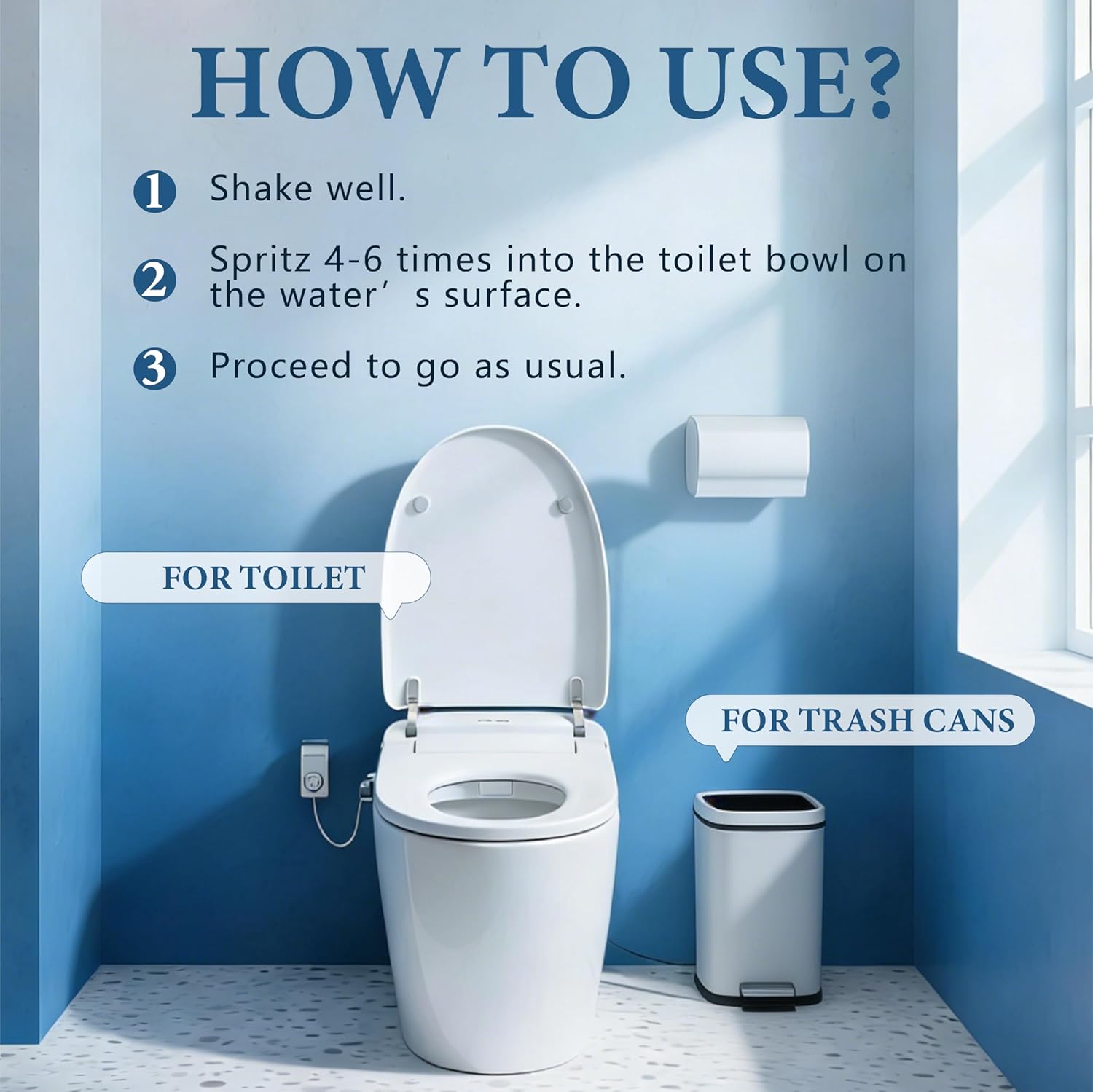 Toilet Spray, Bathroom Odor Eliminator, Each 1 Fl Oz Travel Size, Air Freshener Spray for Bathroom Deodorizer, 5 Pack Travel Essentials - Lemon, Gardenia, Freesia, Green Tea, Lavender - Image 5