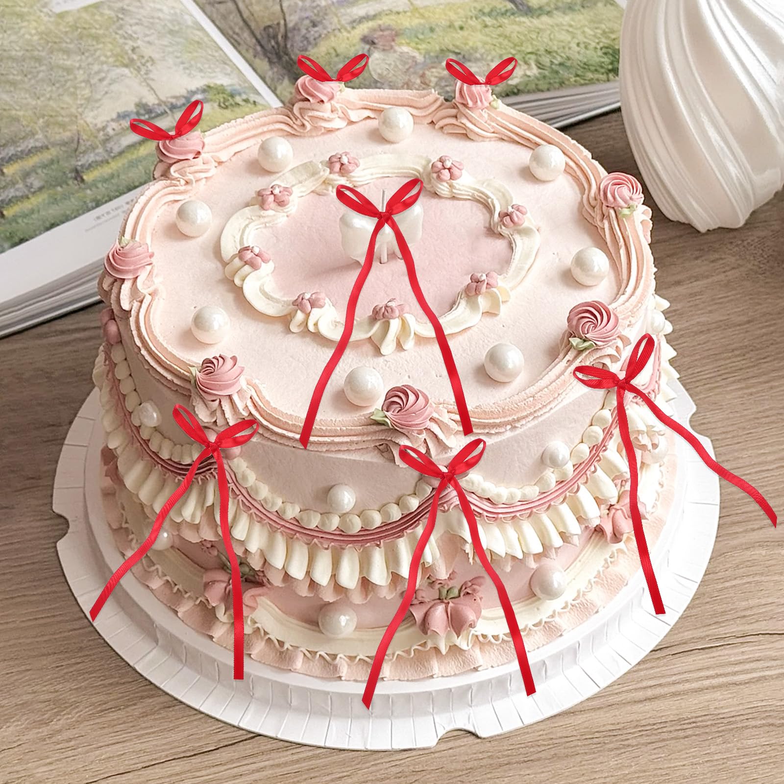 Memiyaya Colourful Bow Bowknot Ribbon Birthday Cake Decoration Cake Topper 1pc | Shopee Malaysia