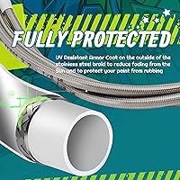 Vista 6 de MoKitDora Kit de cables de manillar de 14 a 16 pulgadas, líneas de freno y cables de embrague para modelos Harley Touring Road King Electra Street