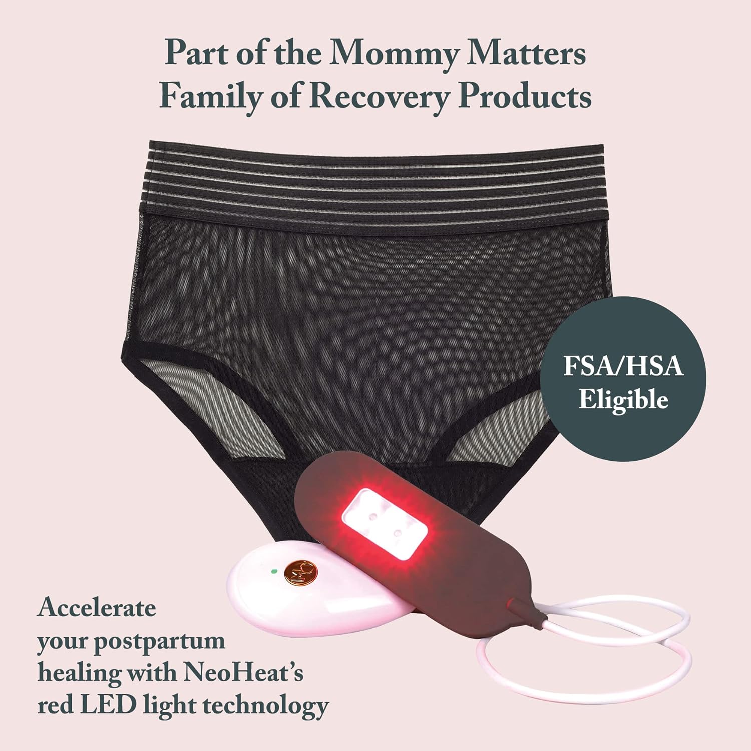 Mommy Matters 2-in-1 Reusable Absorbent Postpartum Mesh Underwear with Ice Pack Insert, Maternity Panty, FSA/HSA Eligible - Image 4