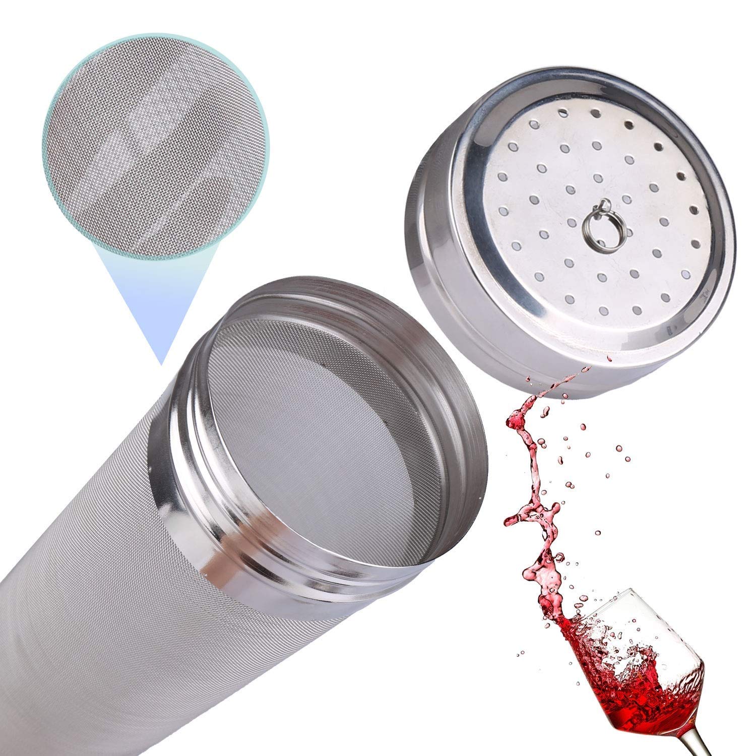 Brouwen Bier Homebrew Hop Filter Edelstahl Bier Hop Spider Brewing Mesh Filter Für Korb Kesse Zeef Rvs