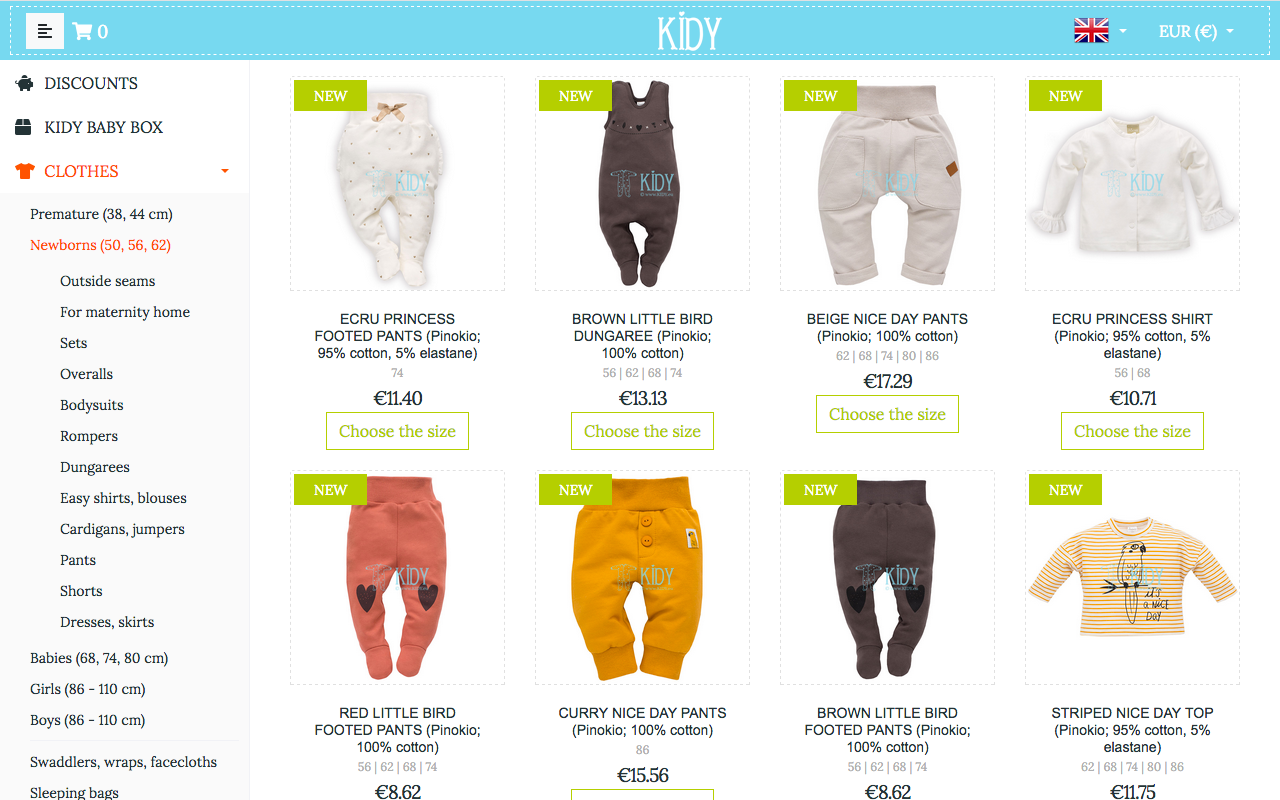 KIDY.eu Baby Clothes from Europe Online App on Amazon Appstore