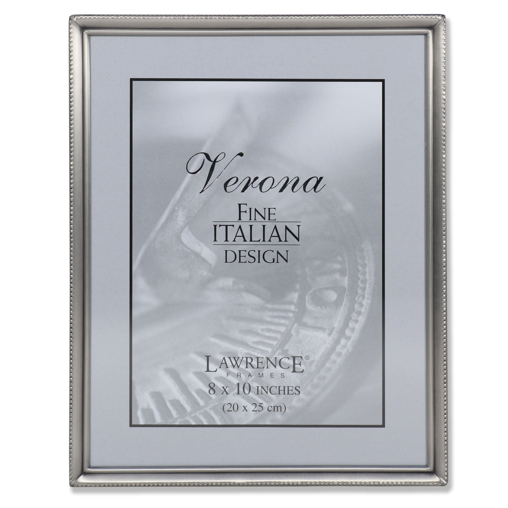 11580 Antique Pewter 8x10 Picture Frame - Bead Border Design