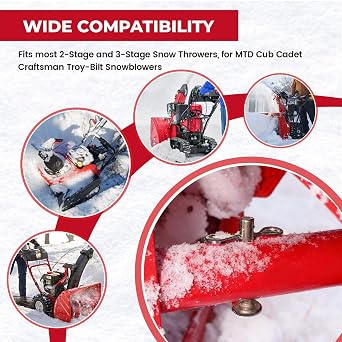 NIMTEK Shear Pins and Cotter Pins for Snowblowers, Replace 738-04124A Shear Pins and 714-04040 Cotter Pins for MTD Cub Cadet Troy Bilt 2- Stage 3-Stage Snow Throwers (Pack of 10)