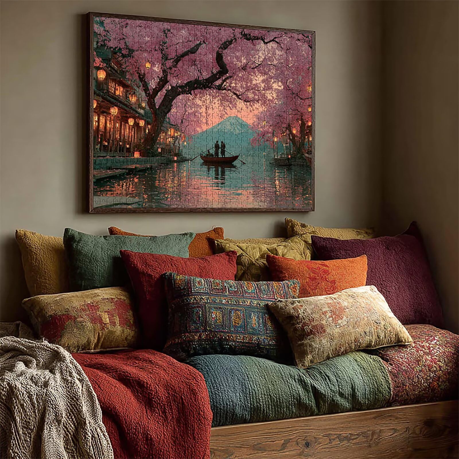 áRbol Puzzle de 2000 Piezas para Adultos, Puzzle Madera con Caja 99x70cm, Rompecabezas Adultos de Alta Dificultad, DIY Juego de Rompecabezas, Pasatiempo Creativo, Decoración de Verano, (Bote) T-1484