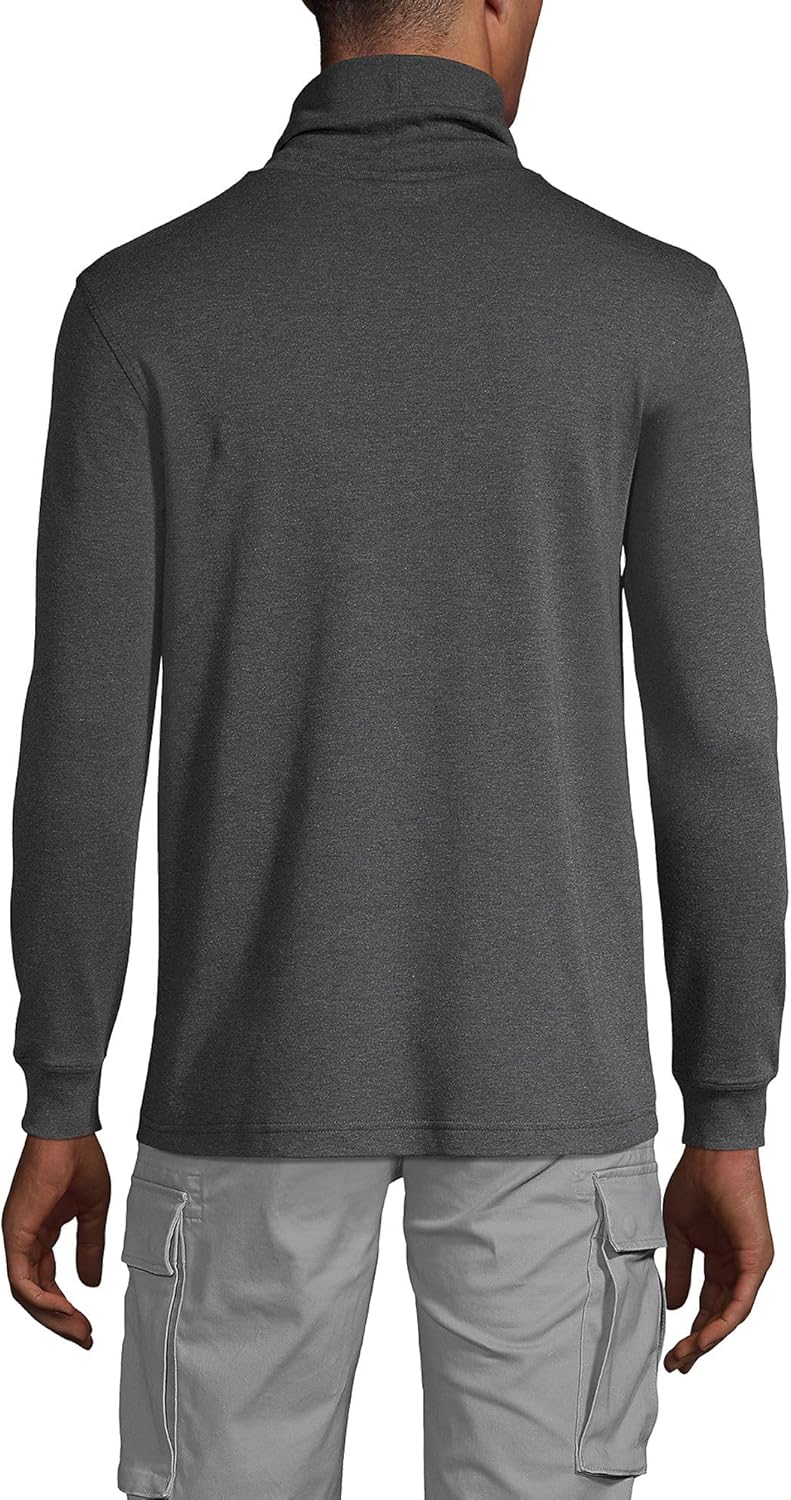 Lands' End Men's American-Grown Supima Cotton Turtleneck Shirt - Image 2
