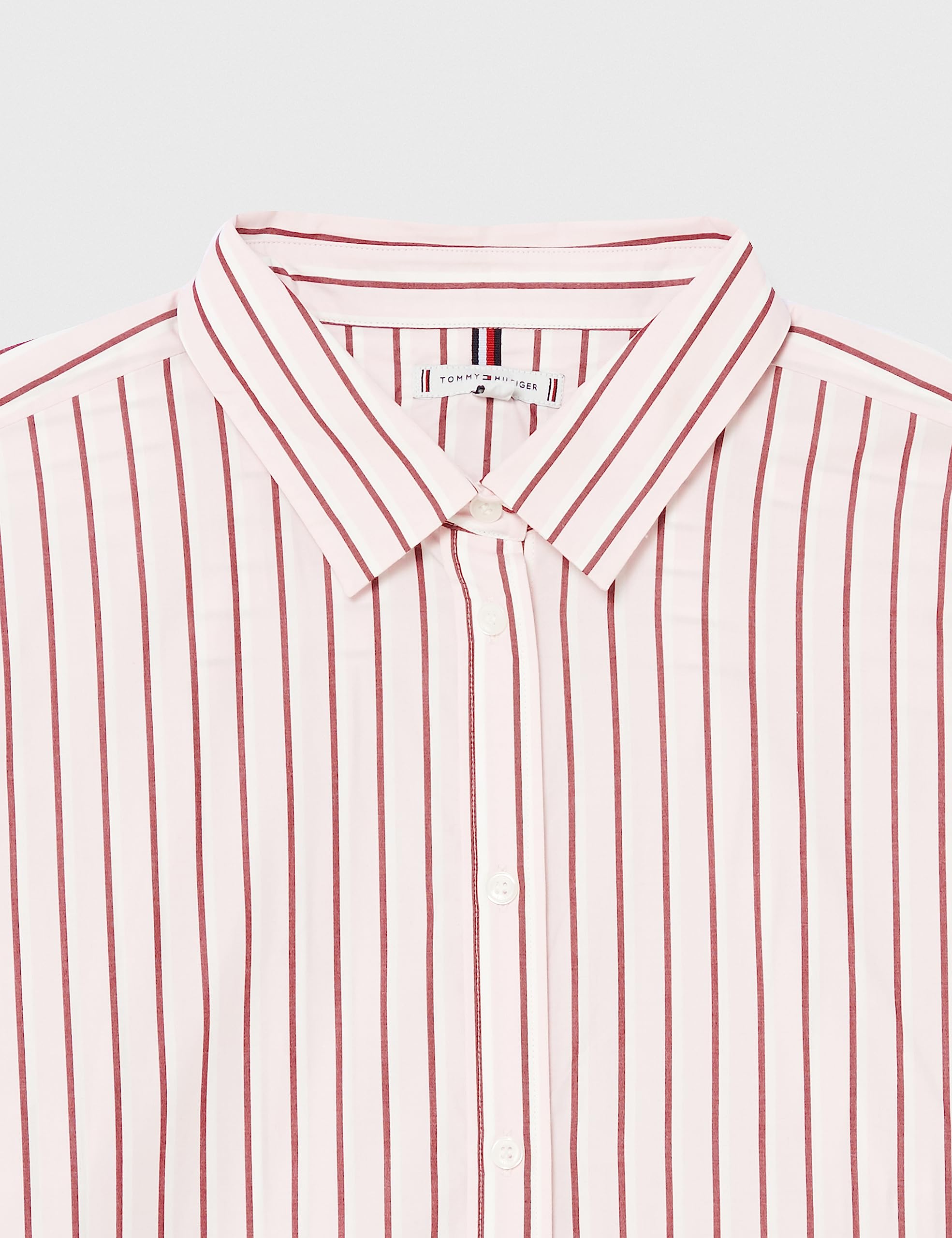 Tommy Hilfiger Damska koszula regularna LS Casual, RWB Pink Rouge STP, 38, Rwb Pink Rouge Stp, 64