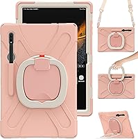 Vista 36 de Funda resistente para Galaxy Tab S10 Ultra 2024/S9 Ultra 2023/S8 Ultra 2022, funda híbrida resistente con soporte para S Pen, funda a prueba